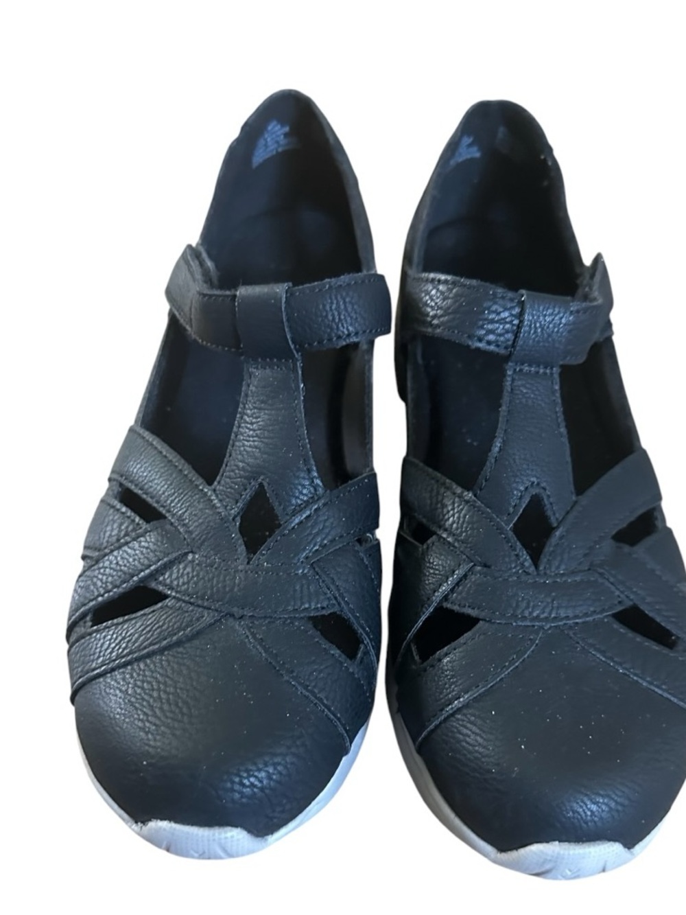 Croft And Barrow Shoes Womens Silver Bell TStrap Mary Jane Black Faux Leather